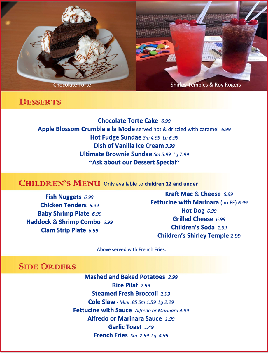 Desserts and Sides
